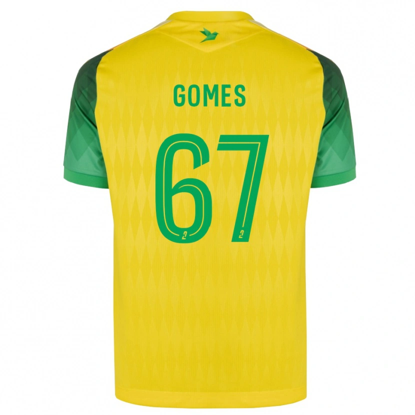 Danxen Herren Malang Gomes #67 Gelb Grün Rot Heimtrikot Trikot 2026/27 T-Shirt