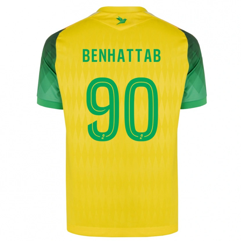 Danxen Herren Yassine Benhattab #90 Gelb Grün Rot Heimtrikot Trikot 2026/27 T-Shirt
