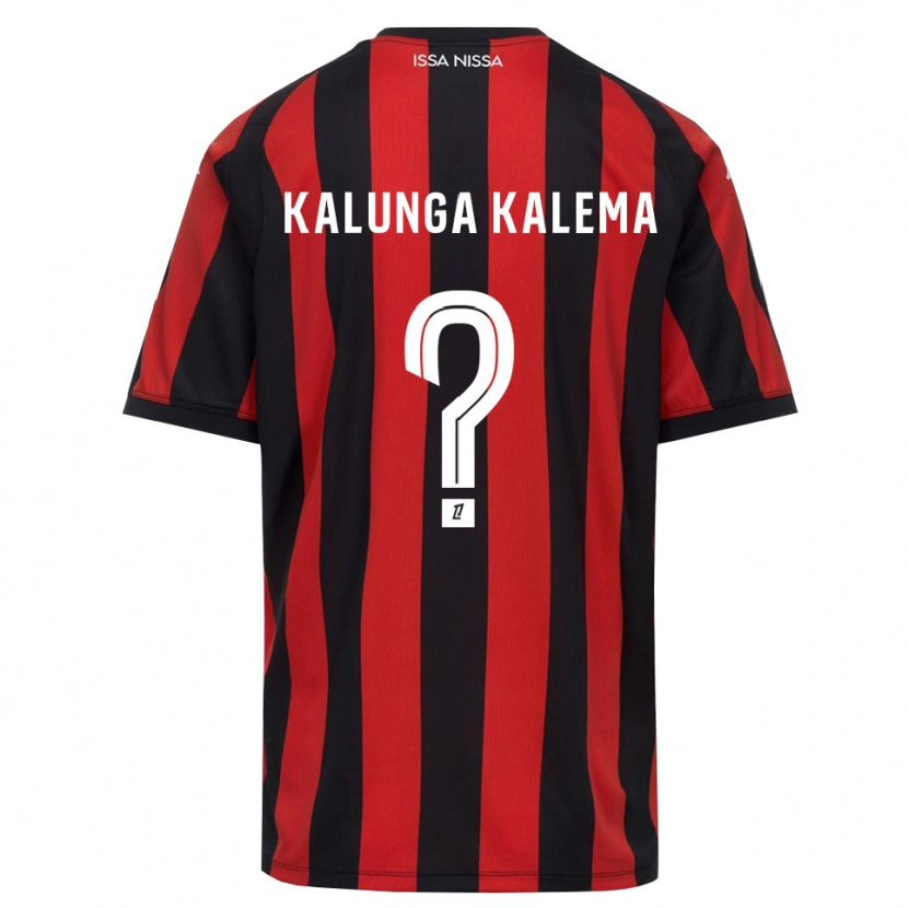 Danxen Herren Kevin Kalunga Kalema #0 Rot Schwarz Weiß Heimtrikot Trikot 2026/27 T-Shirt
