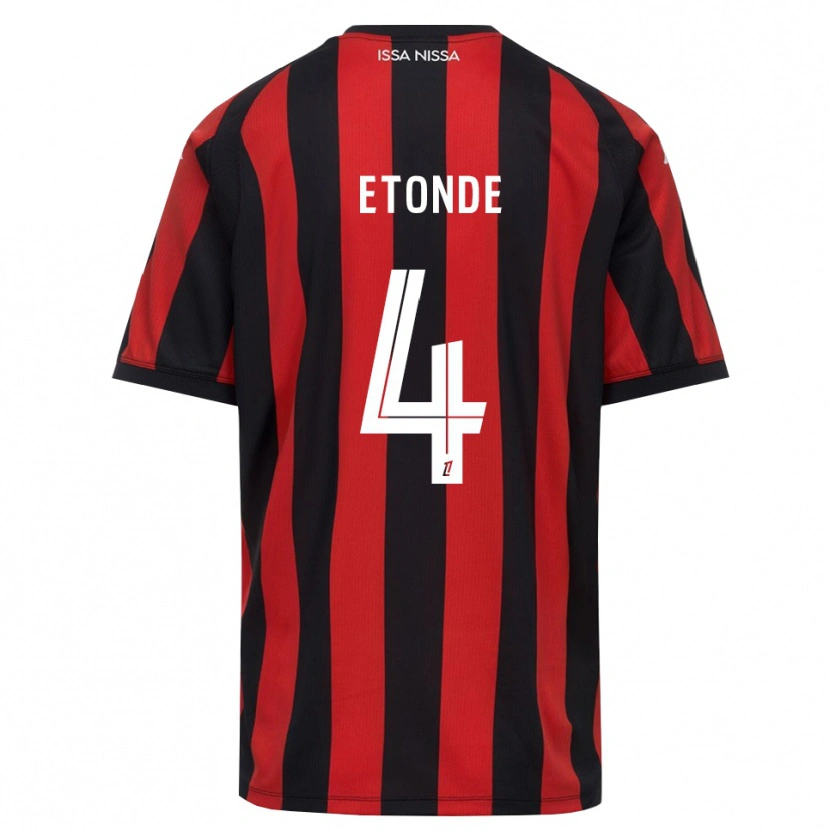Danxen Herren Emeric Etonde #4 Rot Schwarz Weiß Heimtrikot Trikot 2026/27 T-Shirt