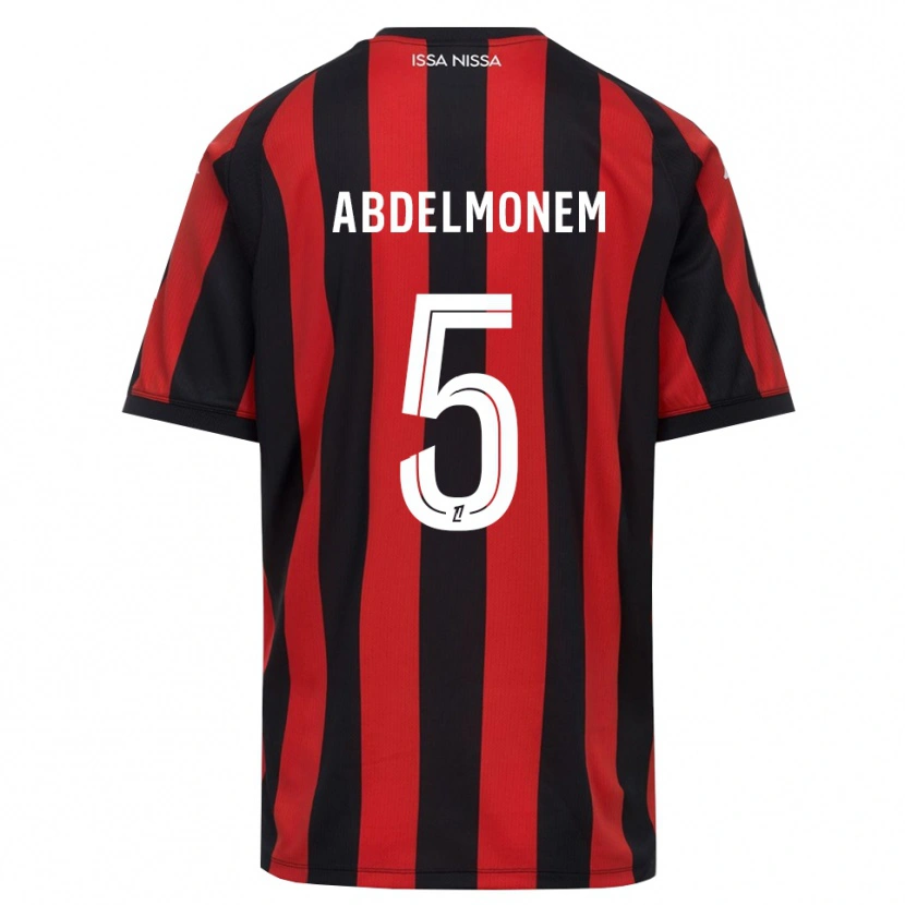 Danxen Herren Mohamed Abdelmonem #5 Rot Schwarz Weiß Heimtrikot Trikot 2026/27 T-Shirt
