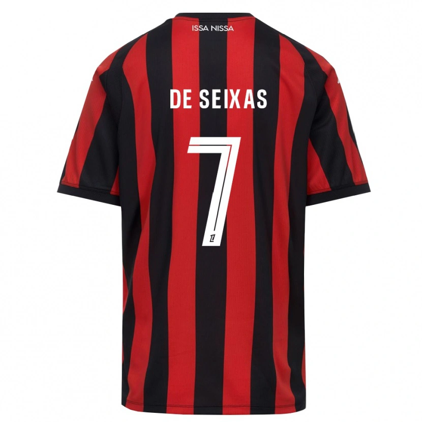 Danxen Herren Morgane De Seixas #7 Rot Schwarz Weiß Heimtrikot Trikot 2026/27 T-Shirt