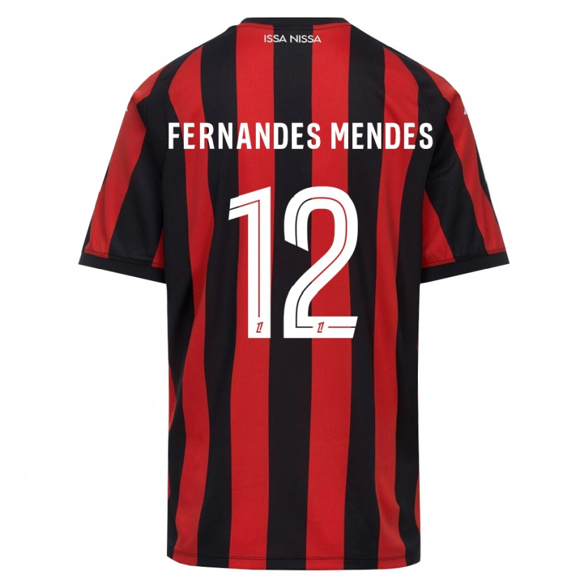 Danxen Herren Mathis Fernandes Mendes #12 Rot Schwarz Weiß Heimtrikot Trikot 2026/27 T-Shirt