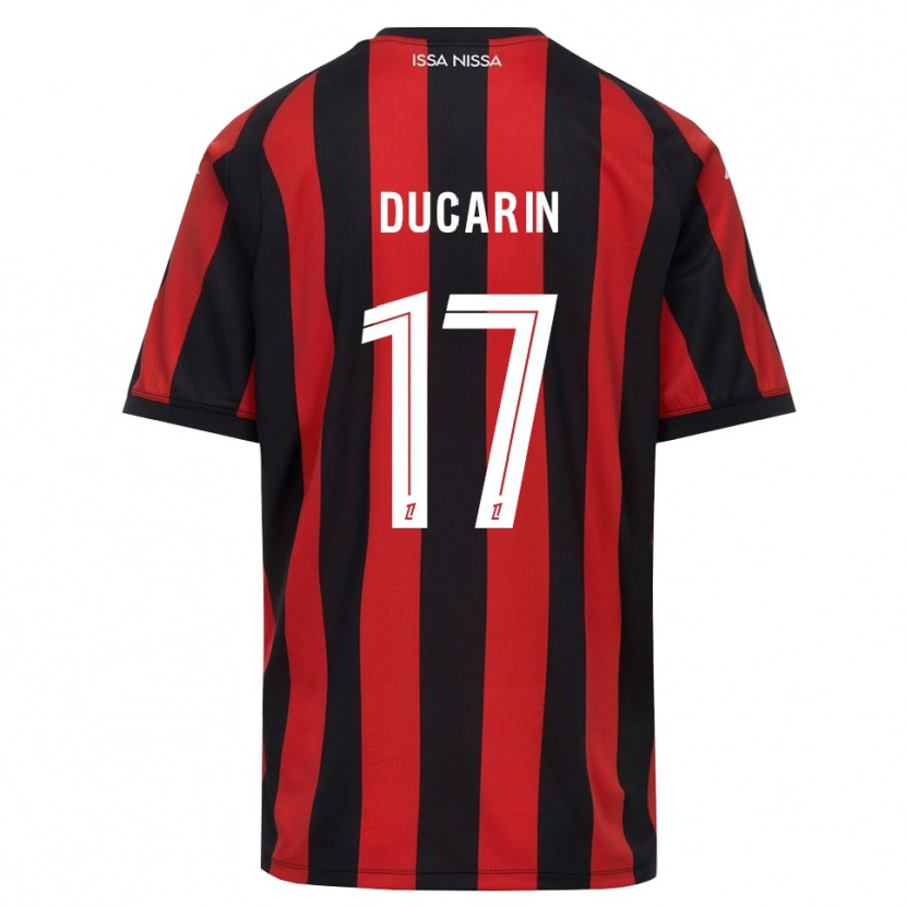 Danxen Herren Léa Ducarin #17 Rot Schwarz Weiß Heimtrikot Trikot 2026/27 T-Shirt