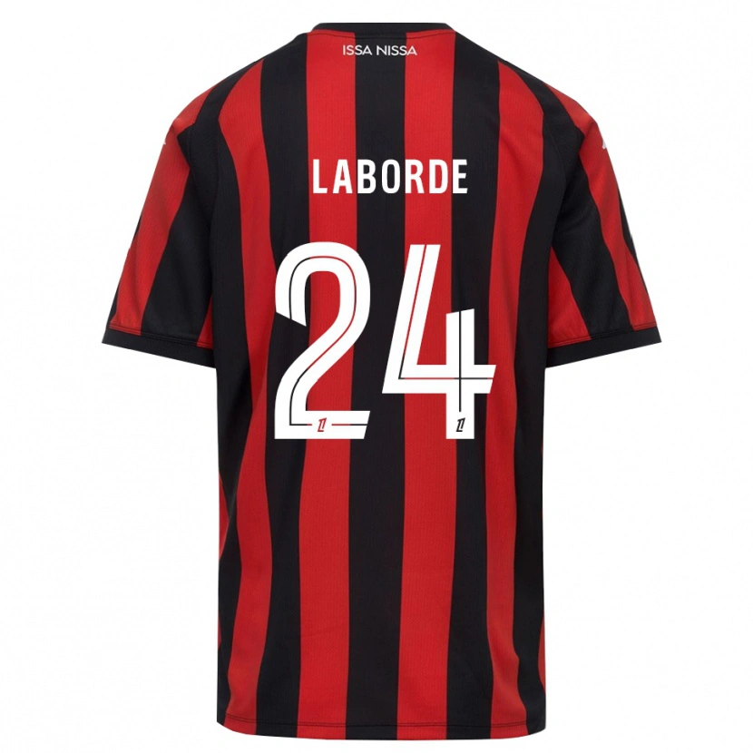 Danxen Herren Gaëtan Laborde #24 Rot Schwarz Weiß Heimtrikot Trikot 2026/27 T-Shirt