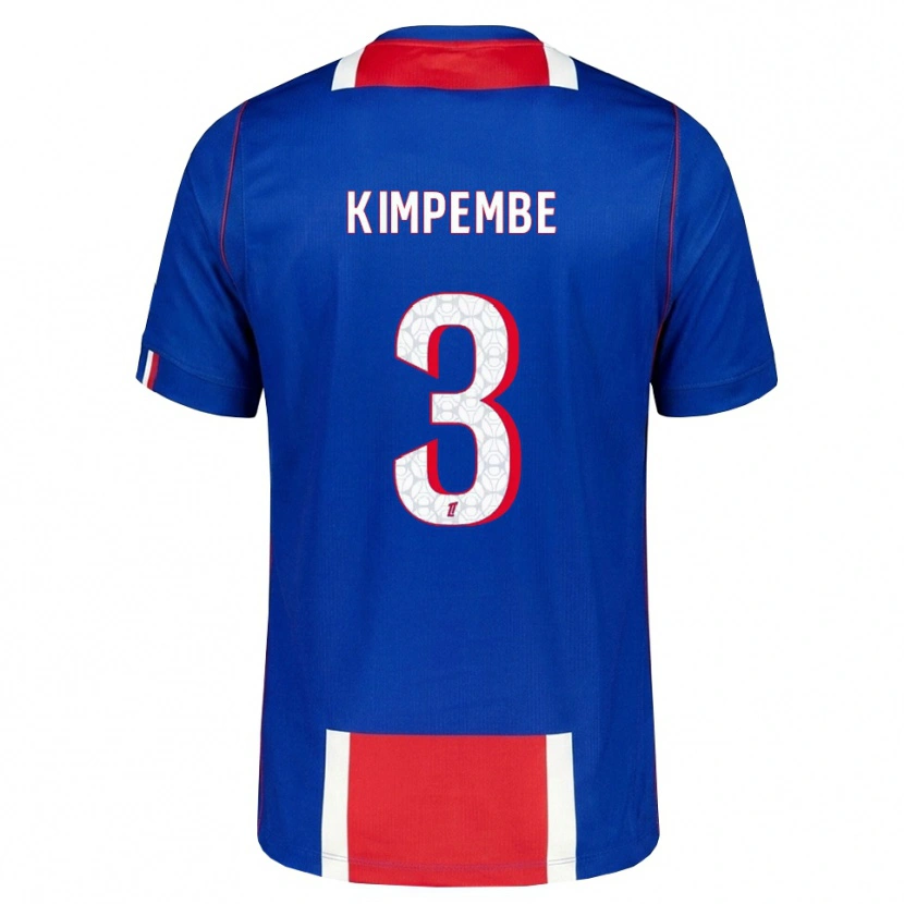 Danxen Herren Presnel Kimpembe #3 Rot Weiß Blau Heimtrikot Trikot 2026/27 T-Shirt