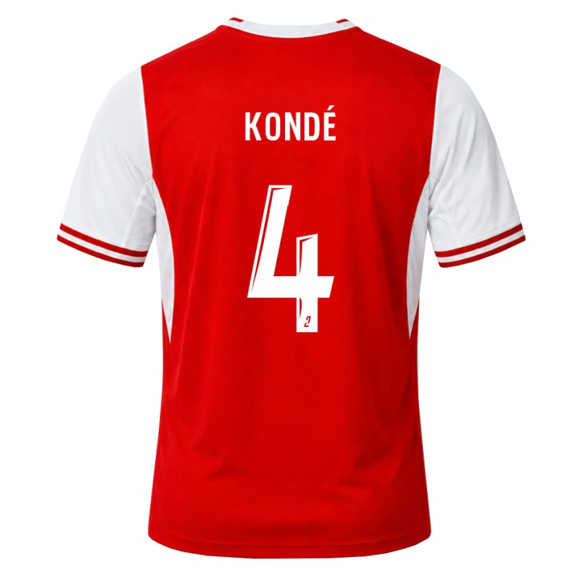 Danxen Herren Jean-Charles Kondé #4 Rot Weiß Heimtrikot Trikot 2026/27 T-Shirt