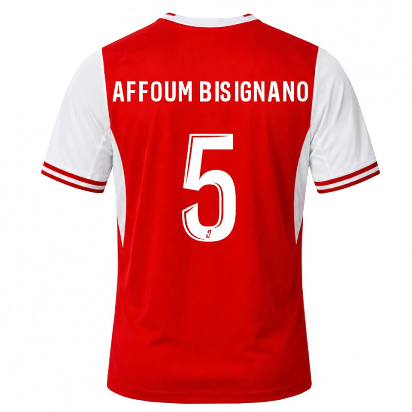 Danxen Herren Layan Affoum Bisignano #5 Rot Weiß Heimtrikot Trikot 2026/27 T-Shirt