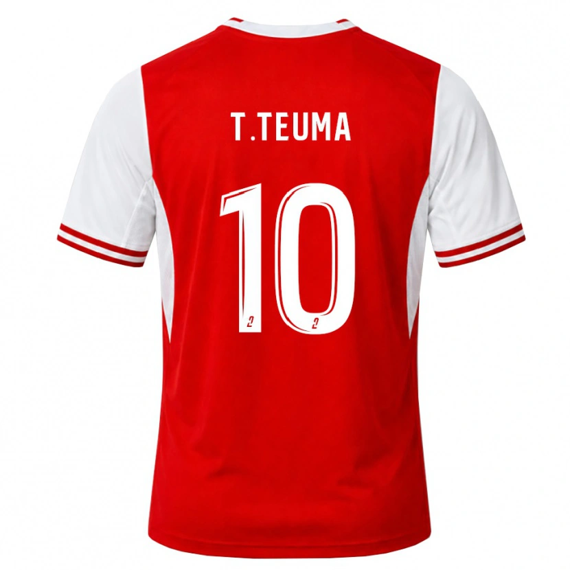 Danxen Herren Teddy Teuma #10 Rot Weiß Heimtrikot Trikot 2026/27 T-Shirt