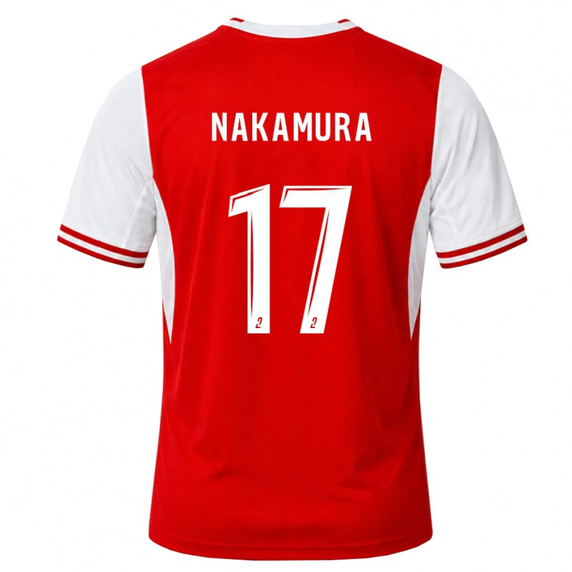 Danxen Herren Keito Nakamura #17 Rot Weiß Heimtrikot Trikot 2026/27 T-Shirt