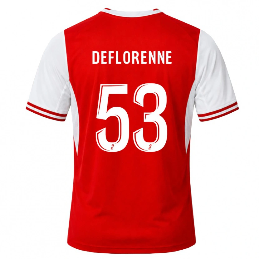 Danxen Herren Théo Deflorenne #53 Rot Weiß Heimtrikot Trikot 2026/27 T-Shirt
