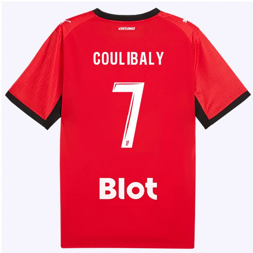 Danxen Herren Boukary Coulibaly #7 Rot Schwarz Weiß Heimtrikot Trikot 2026/27 T-Shirt