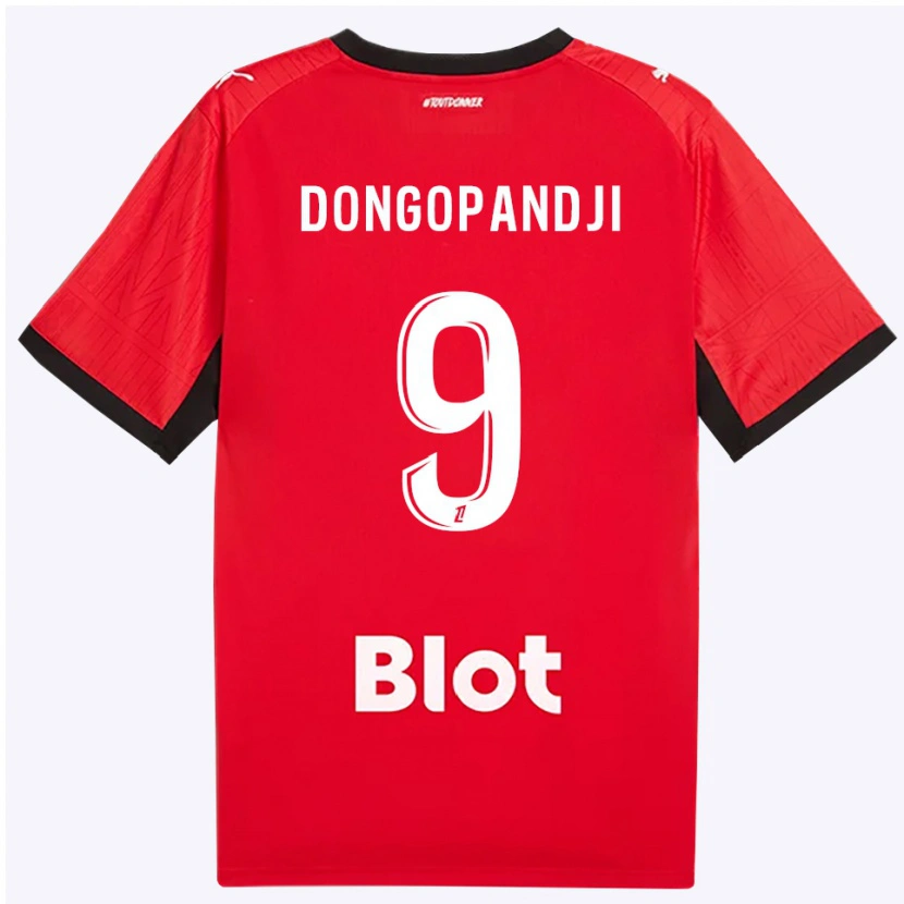 Danxen Herren Kelvin Dongopandji #9 Rot Schwarz Weiß Heimtrikot Trikot 2026/27 T-Shirt