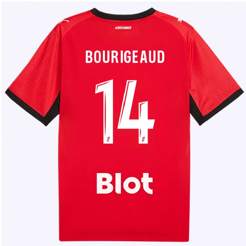 Danxen Herren Benjamin Bourigeaud #14 Rot Schwarz Weiß Heimtrikot Trikot 2026/27 T-Shirt