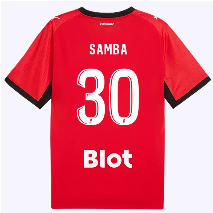 Danxen Herren Brice Samba #30 Rot Schwarz Weiß Heimtrikot Trikot 2026/27 T-Shirt