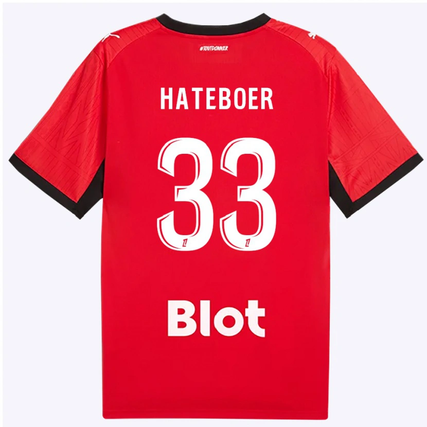Danxen Herren Hans Hateboer #33 Rot Schwarz Weiß Heimtrikot Trikot 2026/27 T-Shirt