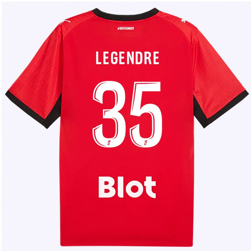 Danxen Herren Elías Legendre Quiñónez #35 Rot Schwarz Weiß Heimtrikot Trikot 2026/27 T-Shirt