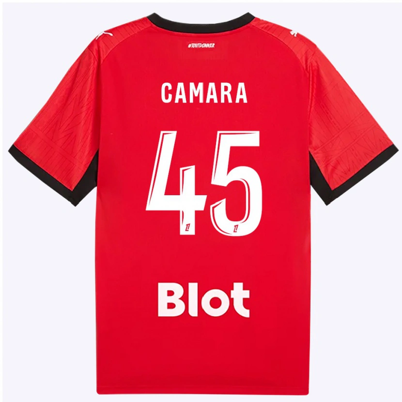 Danxen Herren Mahdi Camara #45 Rot Schwarz Weiß Heimtrikot Trikot 2026/27 T-Shirt