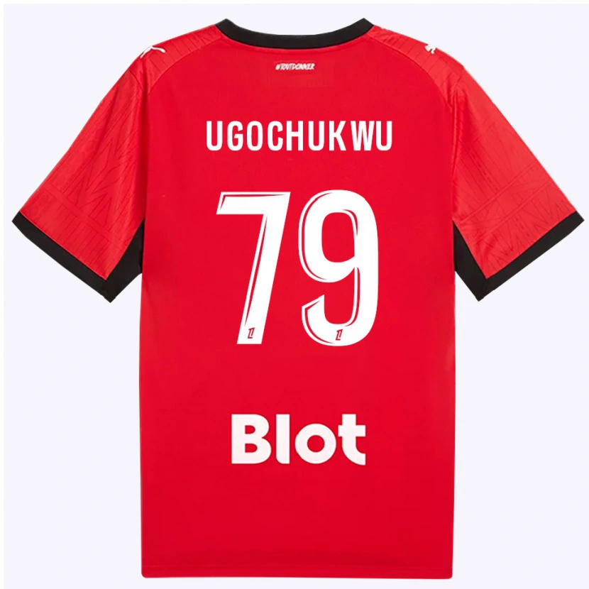 Danxen Herren Chibuike Ugochukwu #79 Rot Schwarz Weiß Heimtrikot Trikot 2026/27 T-Shirt
