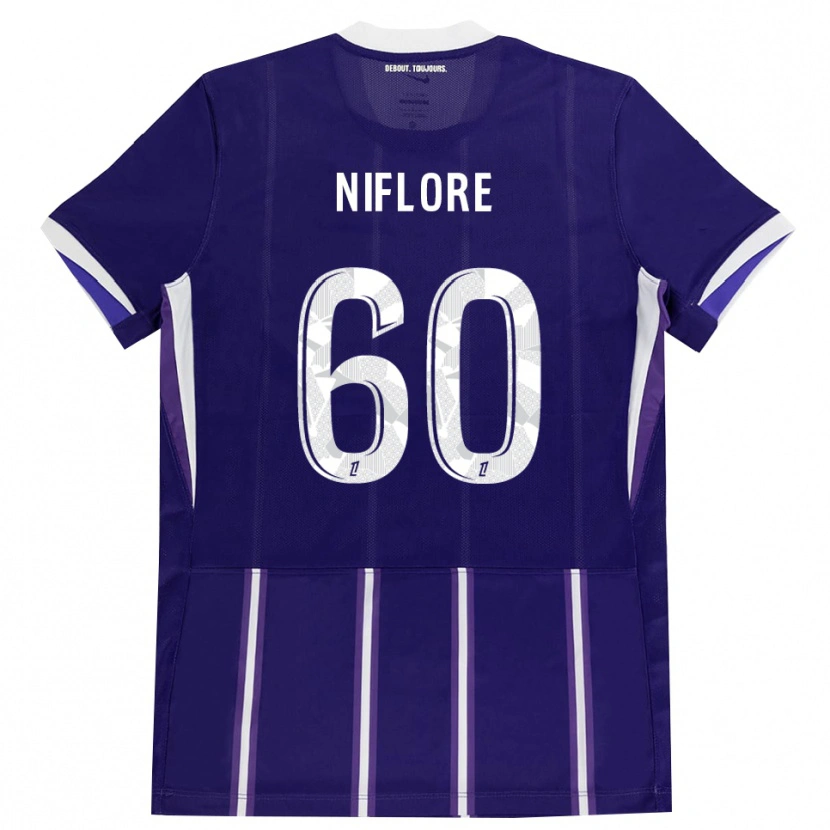 Danxen Herren Mathys Niflore #60 Lila Weiß Heimtrikot Trikot 2026/27 T-Shirt