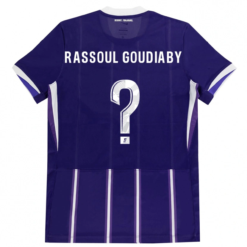 Danxen Herren Khadim Rassoul Goudiaby #0 Lila Weiß Heimtrikot Trikot 2026/27 T-Shirt