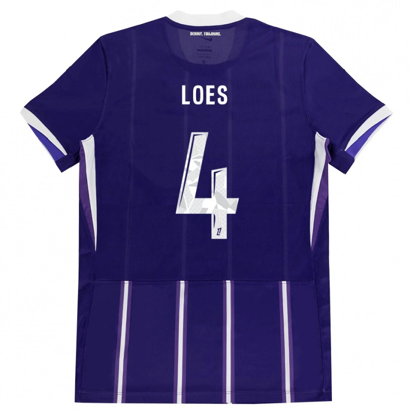 Danxen Herren Wayan Loes #4 Lila Weiß Heimtrikot Trikot 2026/27 T-Shirt