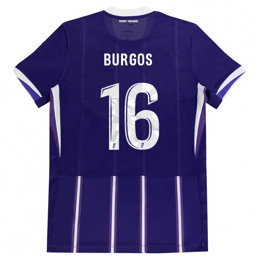 Danxen Herren Diego Burgos #16 Lila Weiß Heimtrikot Trikot 2026/27 T-Shirt