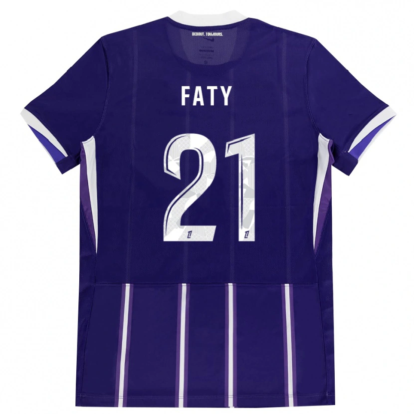Danxen Herren Enzo Faty #21 Lila Weiß Heimtrikot Trikot 2026/27 T-Shirt