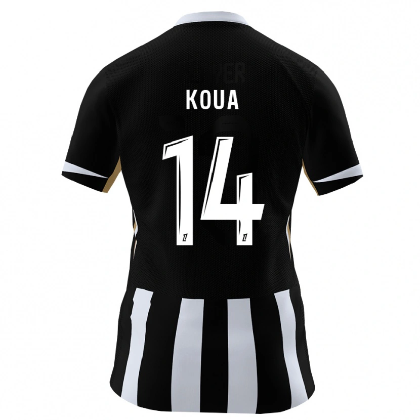 Danxen Herren Moran Koua #14 Schwarz Blau Heimtrikot Trikot 2026/27 T-Shirt