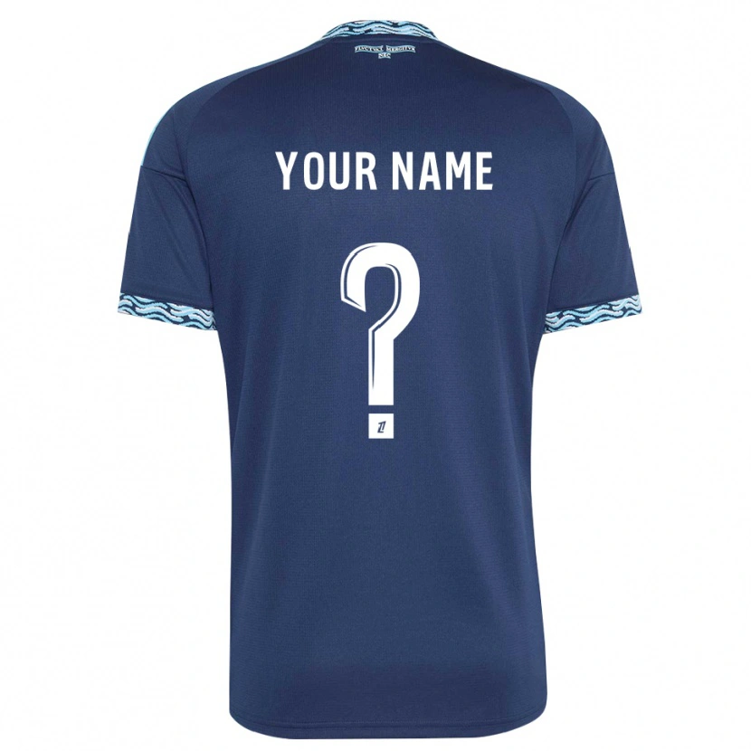 Danxen Herren Ihren Namen #0 Stahlblau Weiß Heimtrikot Trikot 2026/27 T-Shirt