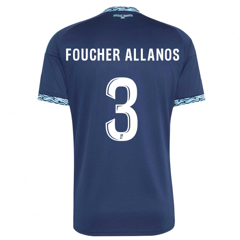 Danxen Herren Ismaël Foucher Allanos #3 Stahlblau Weiß Heimtrikot Trikot 2026/27 T-Shirt