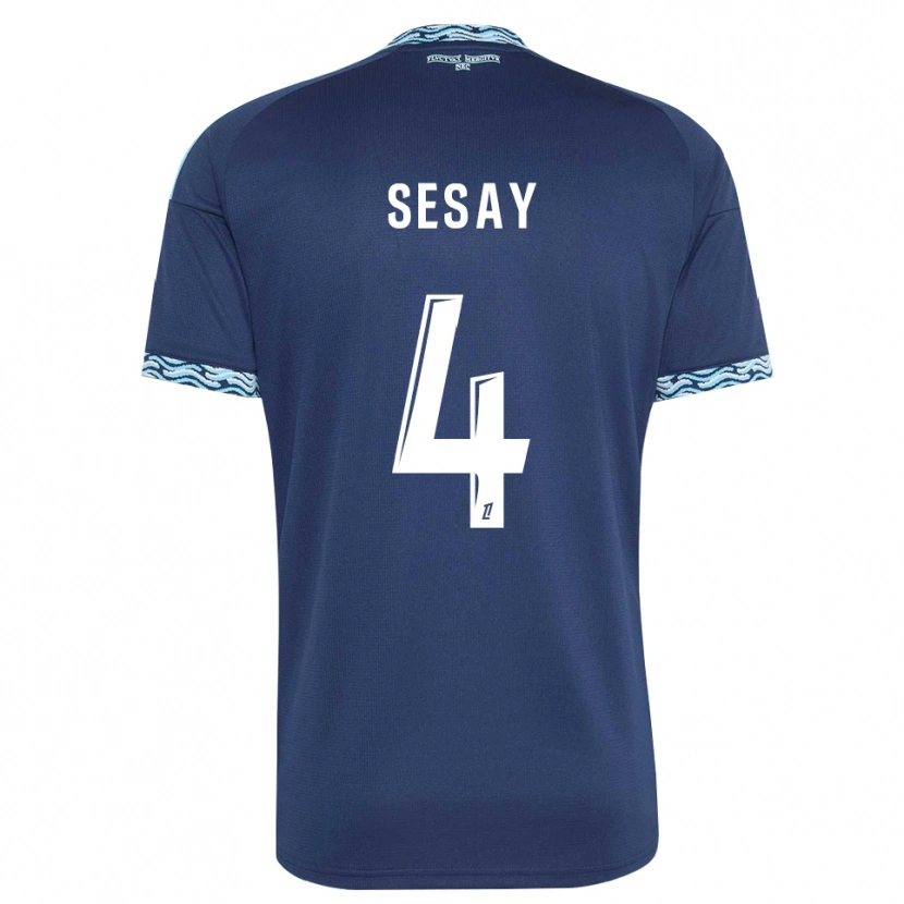 Danxen Herren Mohamed Sesay #4 Stahlblau Weiß Heimtrikot Trikot 2026/27 T-Shirt