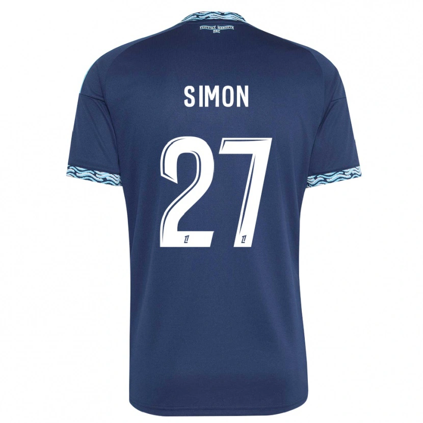 Danxen Herren Moses Simon #27 Stahlblau Weiß Heimtrikot Trikot 2026/27 T-Shirt