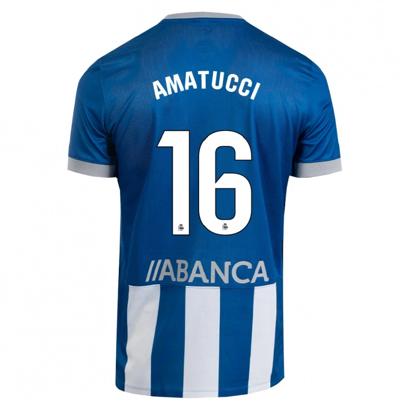 Danxen Herren Lorenzo Amatucci #16 Blau Grau Weiß Heimtrikot Trikot 2026/27 T-Shirt