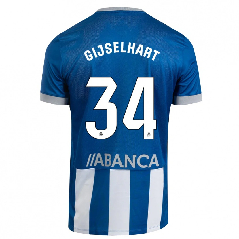 Danxen Herren Teun Gijselhart #34 Blau Grau Weiß Heimtrikot Trikot 2026/27 T-Shirt