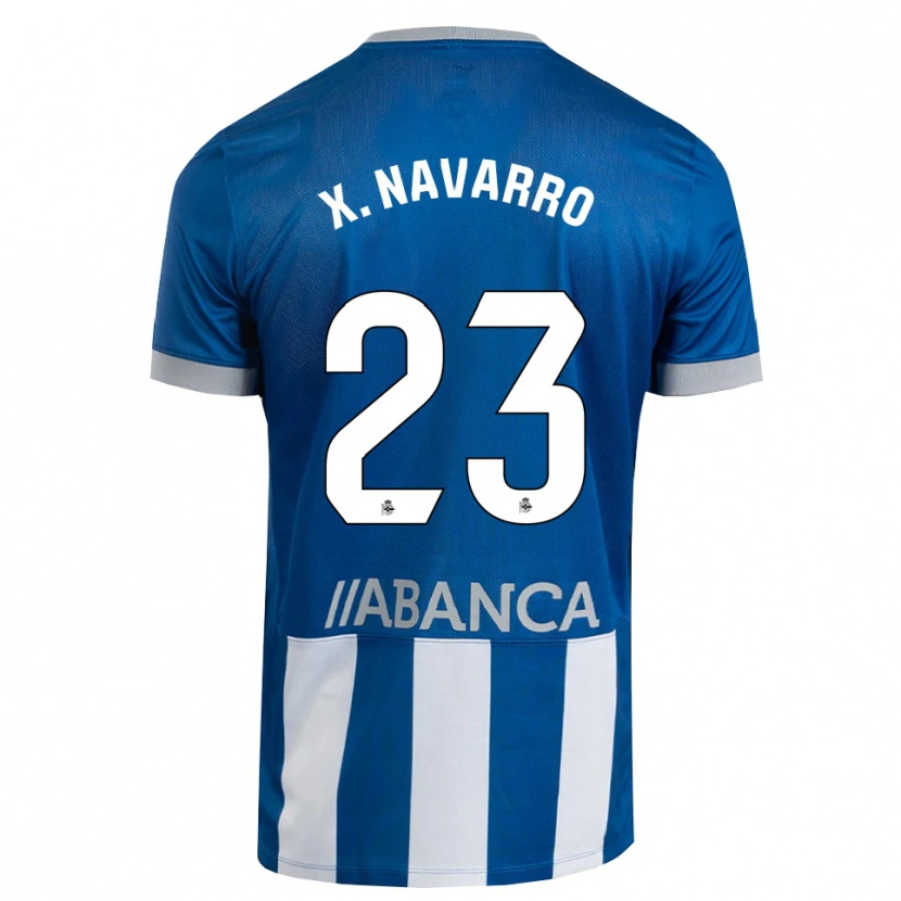 Danxen Herren Ximo Navarro #23 Blau Grau Weiß Heimtrikot Trikot 2026/27 T-Shirt