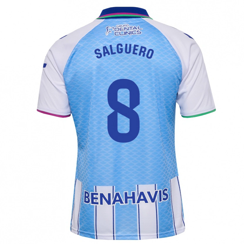 Danxen Herren Ismael Salguero #8 Tief Himmelblau Weiß Heimtrikot Trikot 2026/27 T-Shirt