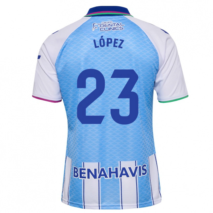 Danxen Herren Marcos López #23 Tief Himmelblau Weiß Heimtrikot Trikot 2026/27 T-Shirt