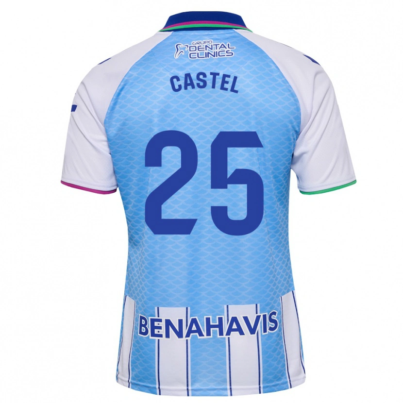 Danxen Herren Sergio Castel #25 Tief Himmelblau Weiß Heimtrikot Trikot 2026/27 T-Shirt