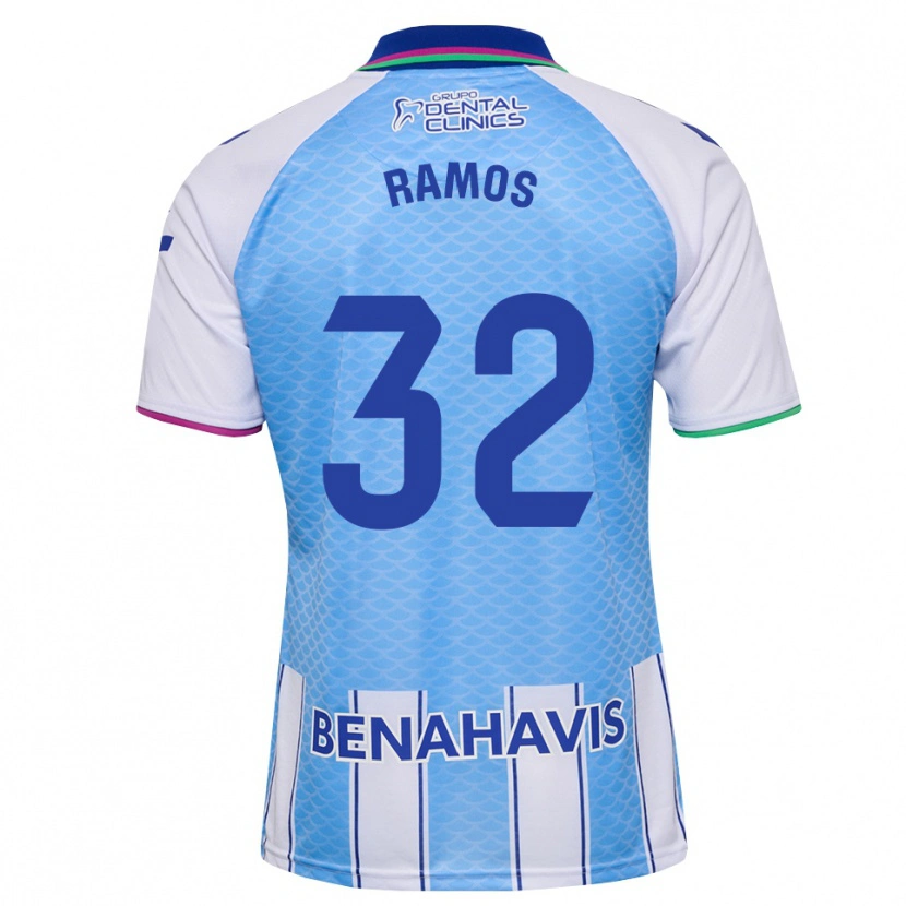 Danxen Herren Salva Ramos #32 Tief Himmelblau Weiß Heimtrikot Trikot 2026/27 T-Shirt