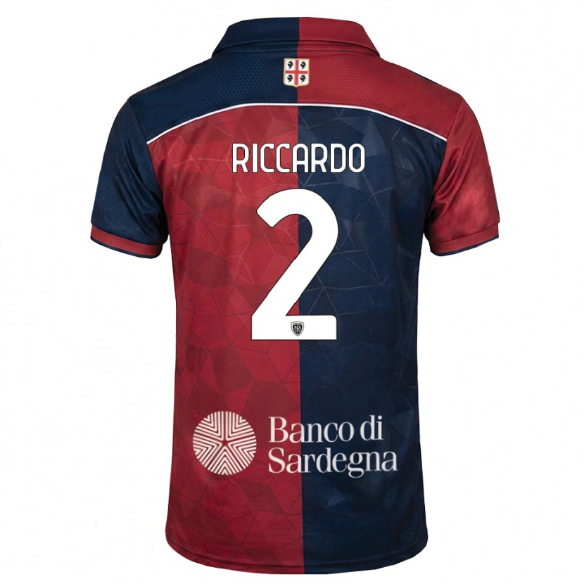 Danxen Herren Riccardo Congiu #2 Burgund Rot Königsblau Heimtrikot Trikot 2026/27 T-Shirt