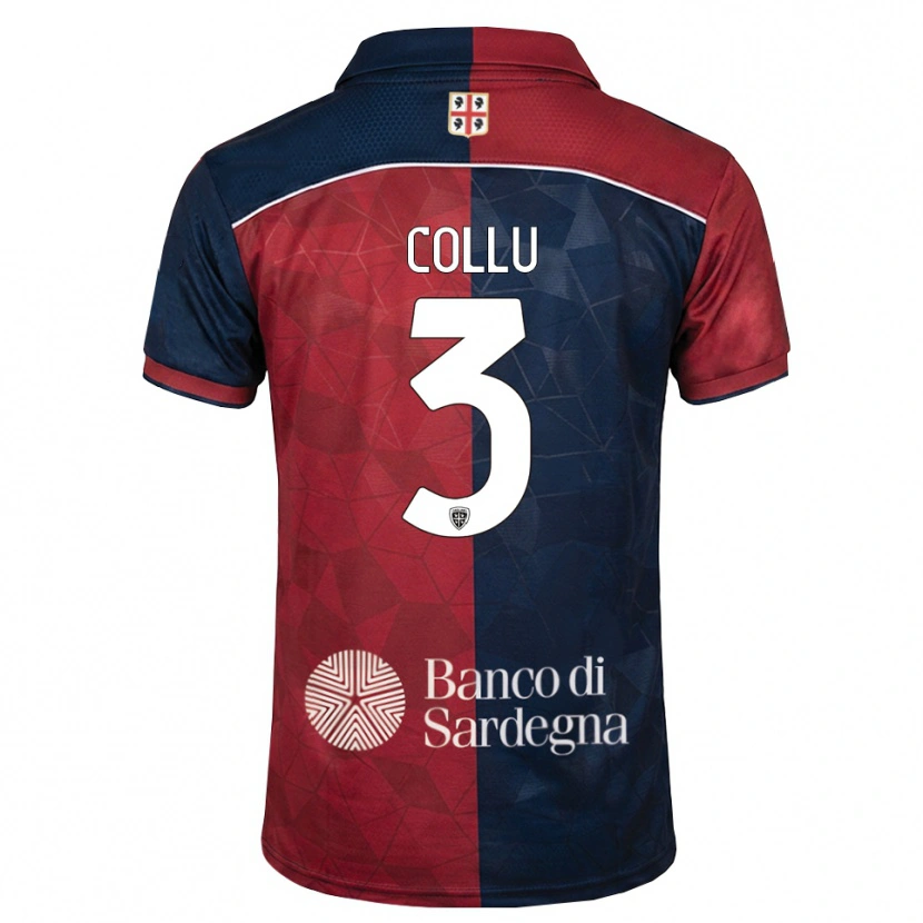 Danxen Herren Davide Collu #3 Burgund Rot Königsblau Heimtrikot Trikot 2026/27 T-Shirt