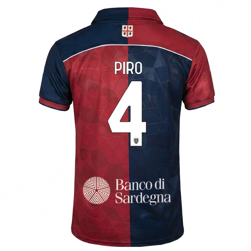 Danxen Herren Samuele Piro #4 Burgund Rot Königsblau Heimtrikot Trikot 2026/27 T-Shirt