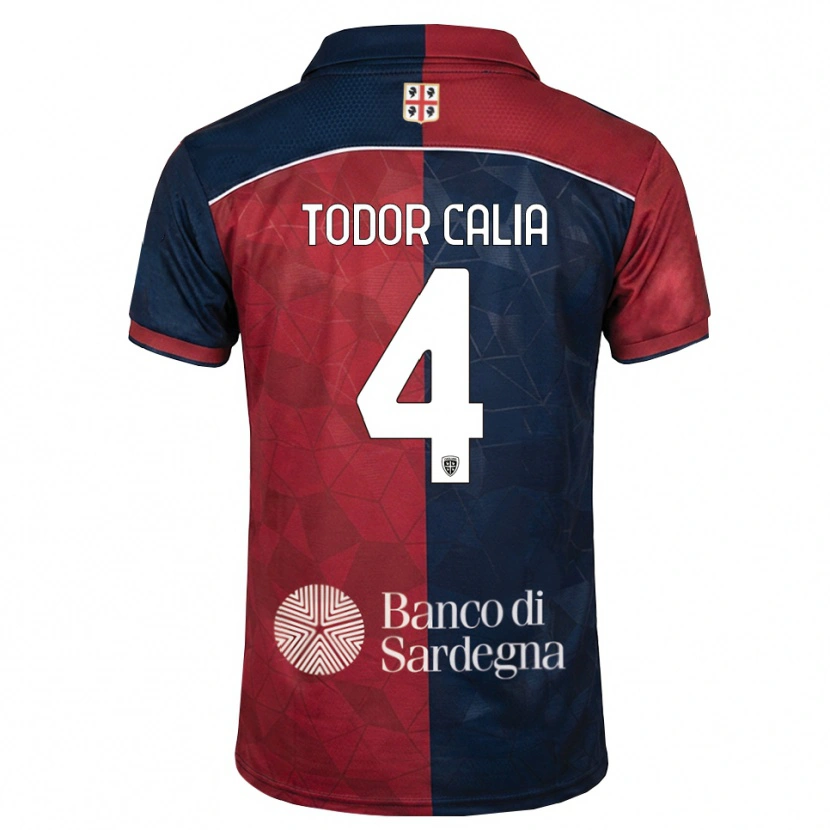 Danxen Herren Francesco Todor Calia #4 Burgund Rot Königsblau Heimtrikot Trikot 2026/27 T-Shirt