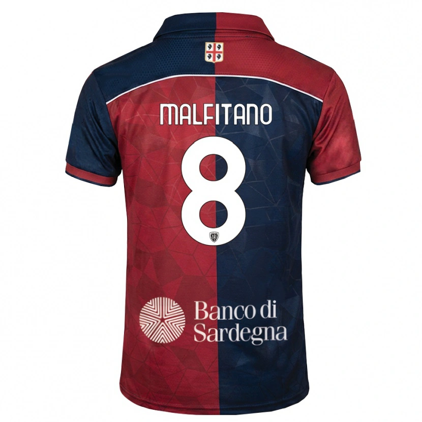 Danxen Herren Roberto Malfitano #8 Burgund Rot Königsblau Heimtrikot Trikot 2026/27 T-Shirt