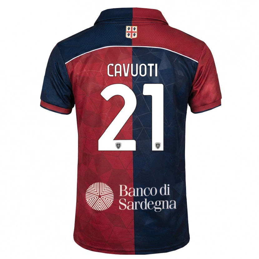 Danxen Herren Nicolò Cavuoti #21 Burgund Rot Königsblau Heimtrikot Trikot 2026/27 T-Shirt