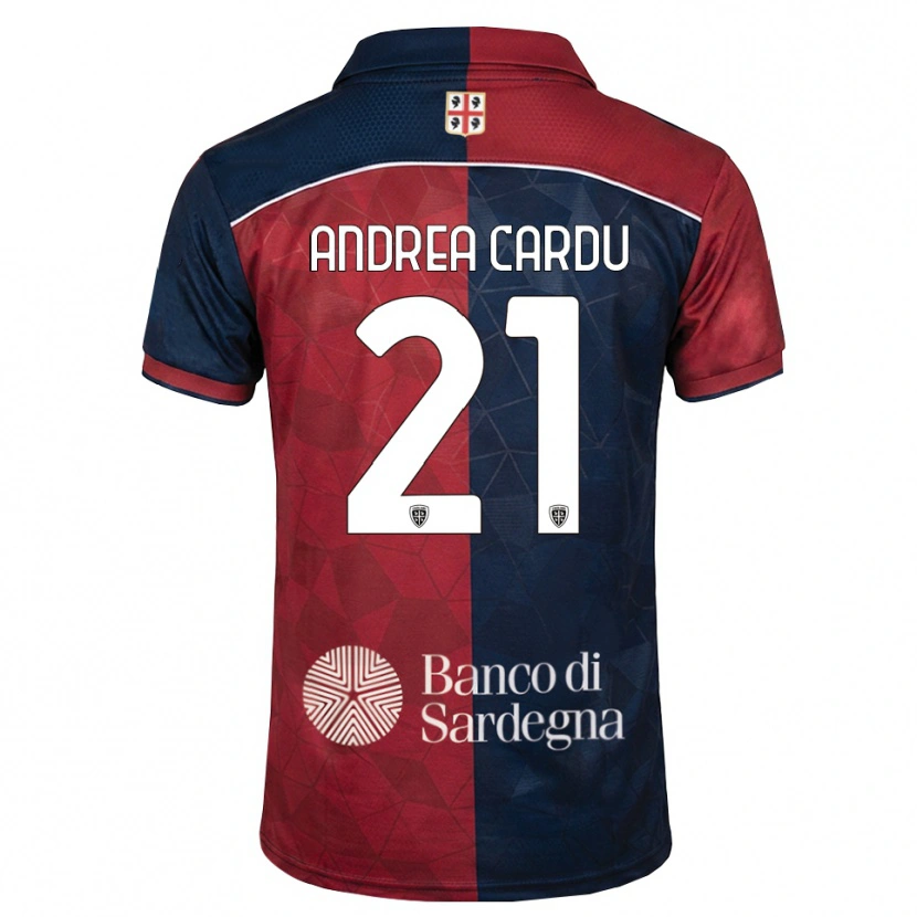 Danxen Herren Giovanni Andrea Cardu #21 Burgund Rot Königsblau Heimtrikot Trikot 2026/27 T-Shirt