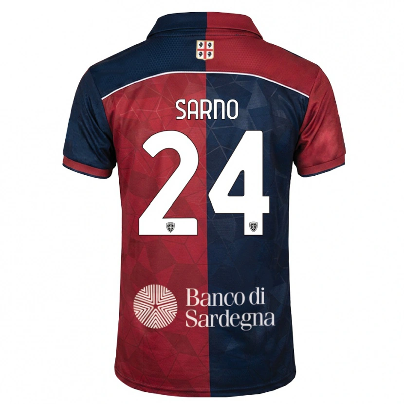 Danxen Herren Vincenzo Sarno #24 Burgund Rot Königsblau Heimtrikot Trikot 2026/27 T-Shirt