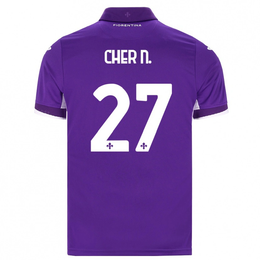 Danxen Herren Cher Ndour #27 Lila Weiß Pink Heimtrikot Trikot 2026/27 T-Shirt