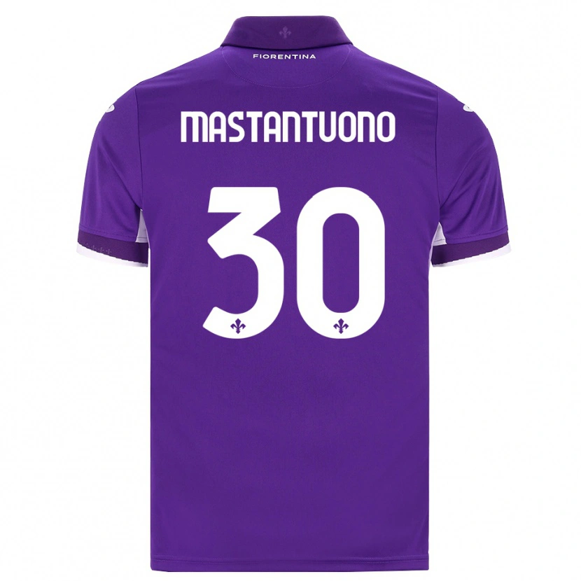 Danxen Herren Franco Mastantuono #30 Lila Weiß Pink Heimtrikot Trikot 2026/27 T-Shirt